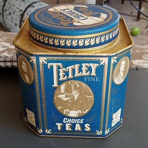 Vintage tea holder, mainly blue and gold or copper color